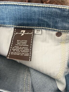 7 For All Mankind Light Blue Denim Jeans - Classic Wash